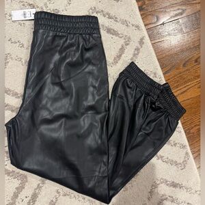 Express Black Faux Leather Pants
